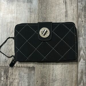 Vera Bradley Microfiber Wallet - Black